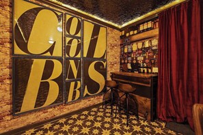 One of a kind speakeasy room for the perfect game night!
