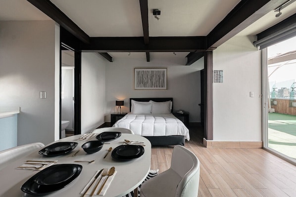 Bed in bedroom