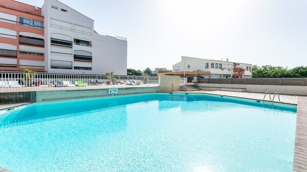 Dive into the lovely outdoor pool during the summer.