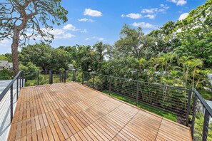 This rooftop deck has incredible panoramic views, and is our favorite spot to watch the sunset!