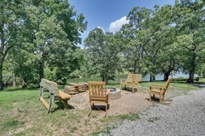 Kimberling Cove Resort | 2 Community Fire Pits | Seasonal Community Pool