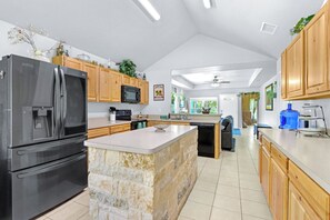 Large kitchen for a homecooked meal