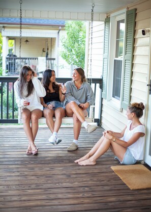 Swing on the front porch