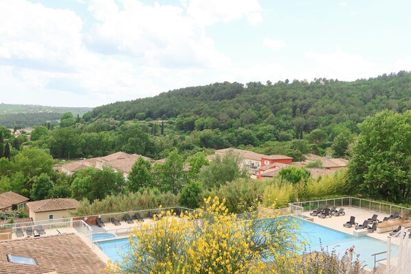 Enjoy breathtaking countryside views from the comfort of our serene property, complete with a refreshing outdoor pool.