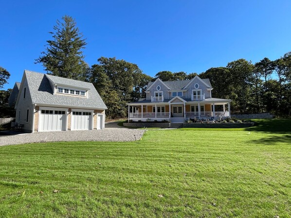 Majestically perched upon an oversized, private and park-like landscape is the newly built Red River Retreat - 42 Julien Road Harwich Port Cape Cod - Red River Retreat - NEVR