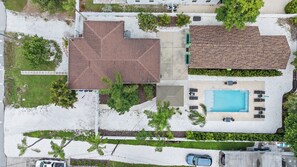 This Property has TWO HOUSES! Perfect for family vacations or just fun getaways. They share the pool and pavilion area;)