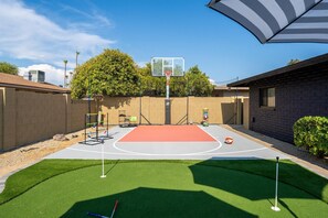 Complete with a sport court and putt-putt for the ultimate in recreational enjoyment