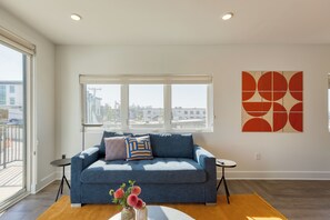 Comfortable sleeper sofa.