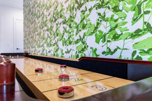 Shuffleboard table.