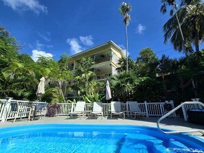 Just steps from the pool