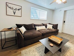 Living room and front door