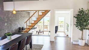 Open Space Living Room, Dining Area and Kitchen.