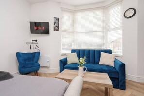 Open-Plan Studio Layout with Sofa Bed