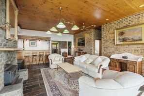 Main Living, Fireplace & Bar