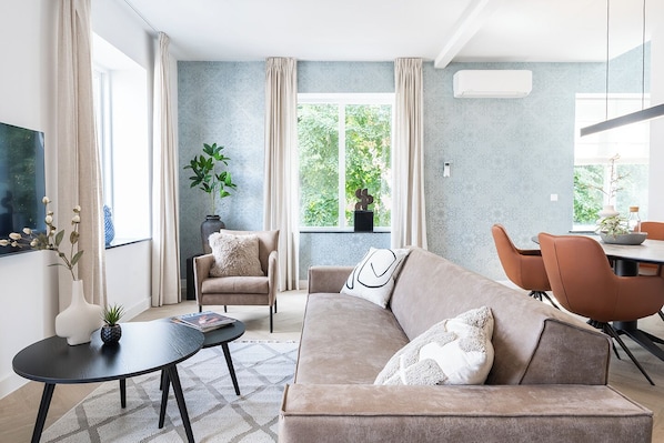 After a day of adventure, unwind in the living room with plenty of space to relax and recharge.