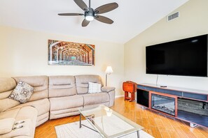 Living Room | Smart TV | Electric Fireplace | Board Games