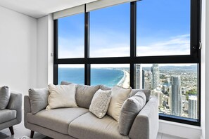 Cozy living area for the guests to relax 