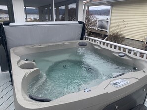 Relax in our new hot tub!