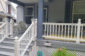 Vinyl railing, new trex deck is part of our constant efforts to update!