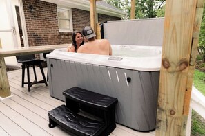 Relax in the hot tub!