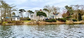 Large private deck with panoramic water views on with great fishing spots too