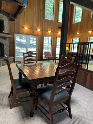 Game table off living room.
