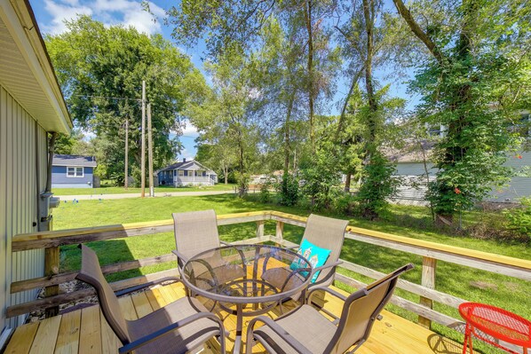 Wayland Vacation Rental | 2BR | 1BA | Steps Required | 600 Sq Ft