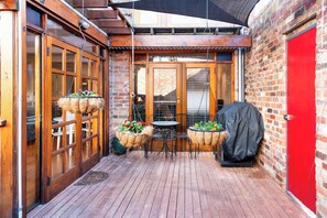 Outdoor deck with BBQ grill