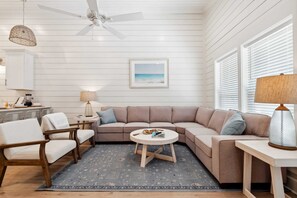 Cozy living area perfect for relaxing, playing games, and making memories together!