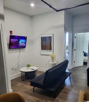 Living room with smart tv