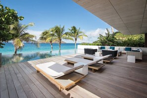 villa with terrace, pool and sea view in st barths