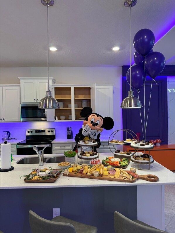 Whimsical retreat with themed decor, snacks & surprise magic!
