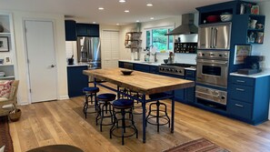 A fully stocked Cook's kitchen with Viking appliances.