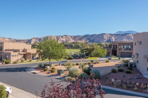 View from Balcony Patio - The views from the Front Patio are breathtaking and overlook the majestic red rock formations of Snow Canyon State Park