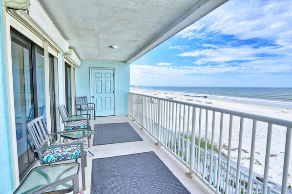 Beach View from Private Balcony