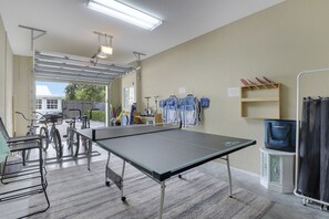 Beach cruisers, Ping Pong, Spike Ball, Beach Chairs, Beach Umbrella