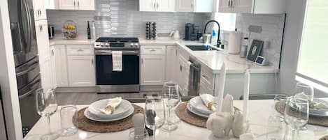 chefs kitchen, well stocked and ready for you.