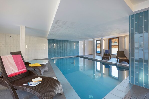 Spend time with family and friends in the indoor pool.