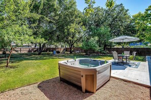 After a long day, nothing beats a soak in our relaxing hot tub.