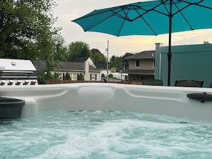 Relax in our spacious 7-person hot tub