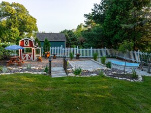 Our one-of-a-kind, Wisconsin-themed outdoor play area will provide fun for your little travelers.