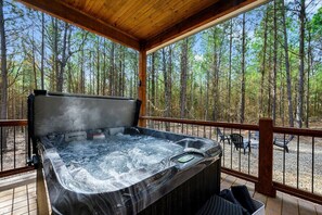 Enjoy a relaxing soak in the hot tub