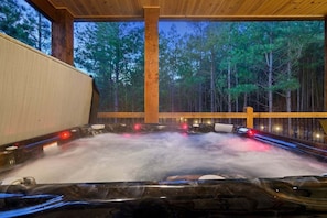 Take a relaxing soak in the hot tub