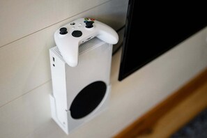 Gaming console in second floor loft