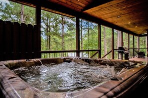 Enjoy a soak in the hot tub