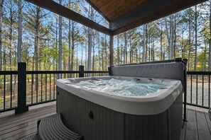 Enjoy a relaxing soak in the hot tub