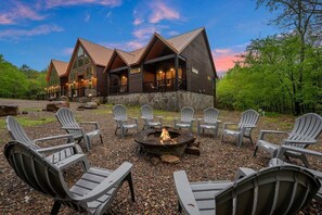 Enjoy roasting marshmallows over the fire
