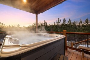 Soak in the hot tub