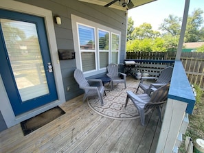 Enjoy the fresh morning air with a cup of coffee and take in the serenity of our peaceful neighborhood.