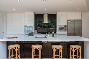 Well-appointed kitchen.